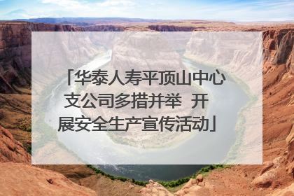 华泰人寿平顶山中心支公司多措并举  开展安全生产宣传活动