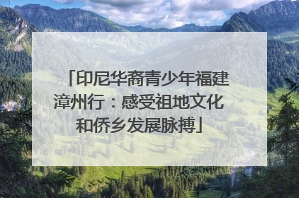 印尼华裔青少年福建漳州行：感受祖地文化和侨乡发展脉搏