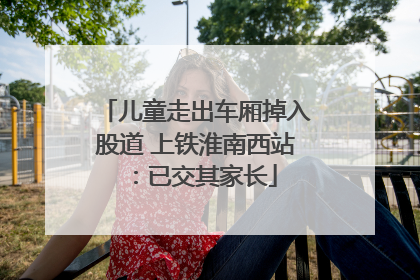 儿童走出车厢掉入股道 上铁淮南西站：已交其家长