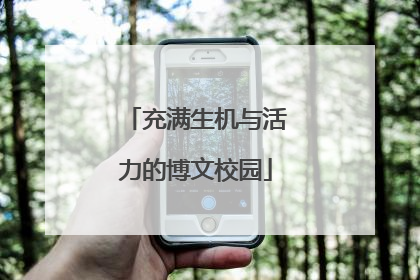 充满生机与活力的博文校园