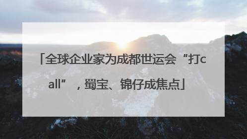 全球企业家为成都世运会“打call”，蜀宝、锦仔成焦点