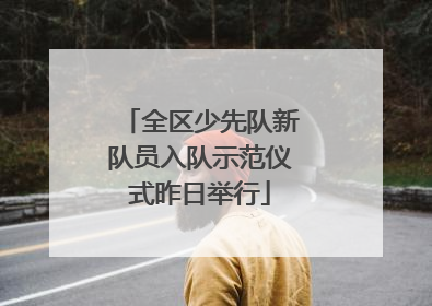 全区少先队新队员入队示范仪式昨日举行