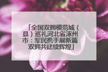 全国双拥模范城（县）巡礼河北省涿州市：军民携手展新篇 双拥共建续辉煌