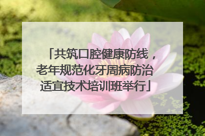 共筑口腔健康防线，老年规范化牙周病防治适宜技术培训班举行