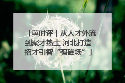 冀时评｜从人才外流到聚才热土 河北打造招才引智“强磁场”