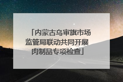 内蒙古乌审旗市场监管局联动共同开展肉制品专项检查
