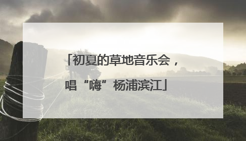 初夏的草地音乐会，唱“嗨”杨浦滨江