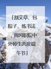 割艾草、包粽子、练书法，黄冈职院中外师生共度端午节