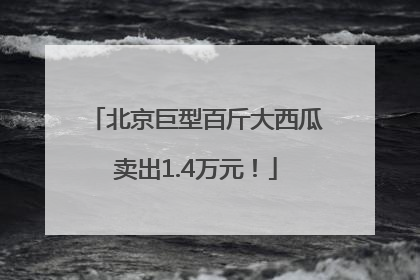 北京巨型百斤大西瓜卖出1.4万元！