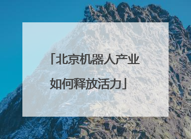 北京机器人产业如何释放活力
