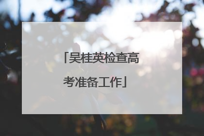 吴桂英检查高考准备工作