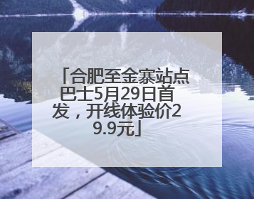 合肥至金寨站点巴士5月29日首发，开线体验价29.9元