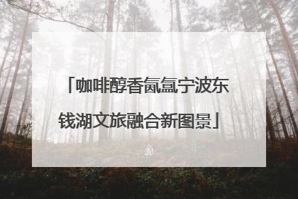咖啡醇香氤氲宁波东钱湖文旅融合新图景