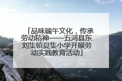 品味端午文化，传承劳动精神——五河县东刘集镇夏集小学开展劳动实践教育活动
