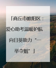 商丘市睢阳区：爱心助考温暖护航 向日葵助力“一举夺魁”