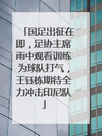 国足出征在即，足协主席雨中观看训练为球队打气，王钰栋期待全力冲击印尼队