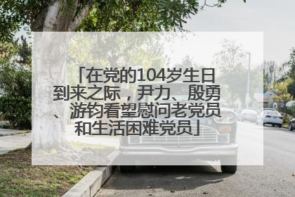 在党的104岁生日到来之际，尹力、殷勇、游钧看望慰问老党员和生活困难党员