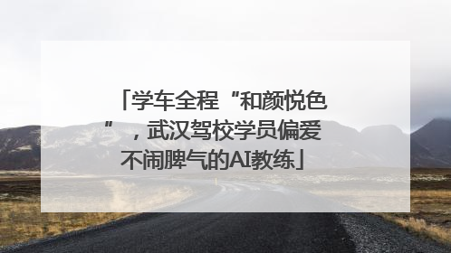 学车全程“和颜悦色”，武汉驾校学员偏爱不闹脾气的AI教练