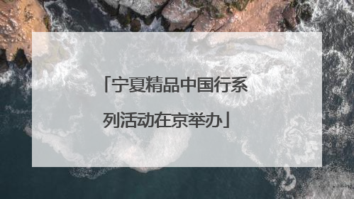 宁夏精品中国行系列活动在京举办