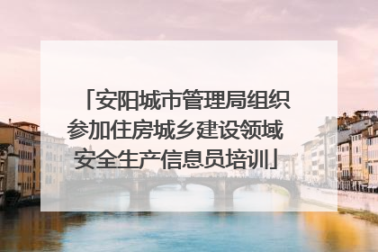 安阳城市管理局组织参加住房城乡建设领域安全生产信息员培训