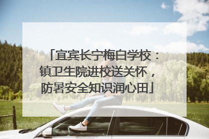 宜宾长宁梅白学校：镇卫生院进校送关怀，防暑安全知识润心田