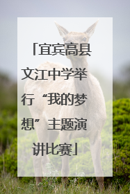 宜宾高县文江中学举行“我的梦想”主题演讲比赛