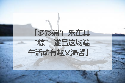 多彩端午 乐在其“粽” 遂昌这场端午活动有趣又温馨
