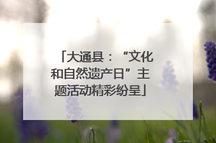 大通县：“文化和自然遗产日”主题活动精彩纷呈