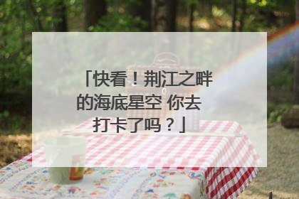 快看！荆江之畔的海底星空 你去打卡了吗？