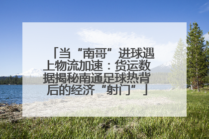 当“南哥”进球遇上物流加速：货运数据揭秘南通足球热背后的经济“射门”