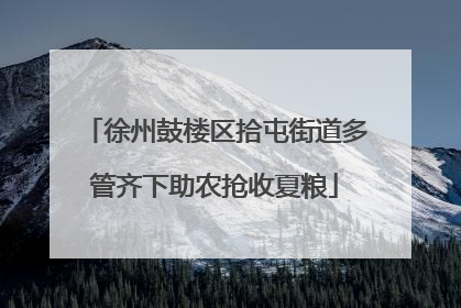 徐州鼓楼区拾屯街道多管齐下助农抢收夏粮