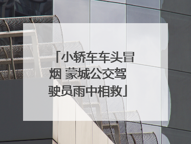 小轿车车头冒烟 蒙城公交驾驶员雨中相救