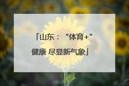 山东：“体育+”健康 尽显新气象