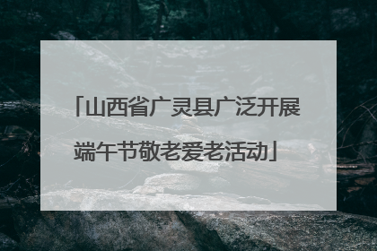 山西省广灵县广泛开展端午节敬老爱老活动