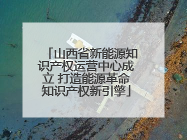 山西省新能源知识产权运营中心成立 打造能源革命知识产权新引擎