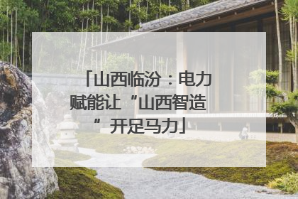 山西临汾：电力赋能让“山西智造”开足马力