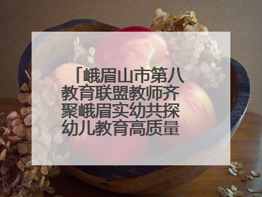 峨眉山市第八教育联盟教师齐聚峨眉实幼共探幼儿教育高质量发展新路径