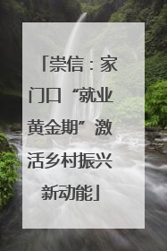 崇信：家门口“就业黄金期”激活乡村振兴新动能