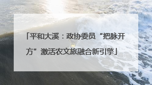 平和大溪：政协委员“把脉开方”激活农文旅融合新引擎