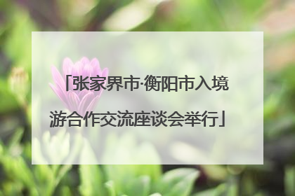 张家界市·衡阳市入境游合作交流座谈会举行