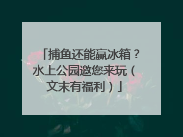 捕鱼还能赢冰箱？水上公园邀您来玩（文末有福利）