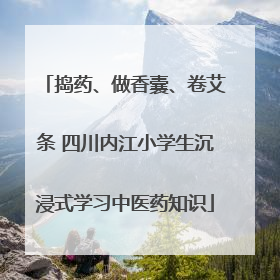 捣药、做香囊、卷艾条 四川内江小学生沉浸式学习中医药知识