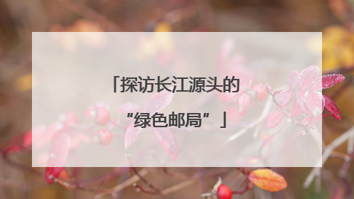 探访长江源头的“绿色邮局”
