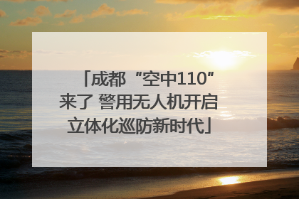 成都“空中110”来了 警用无人机开启立体化巡防新时代