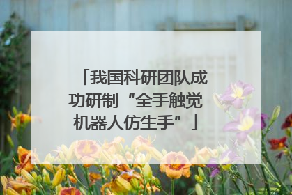 我国科研团队成功研制“全手触觉机器人仿生手”