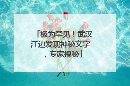 极为罕见！武汉江边发现神秘文字，专家揭秘