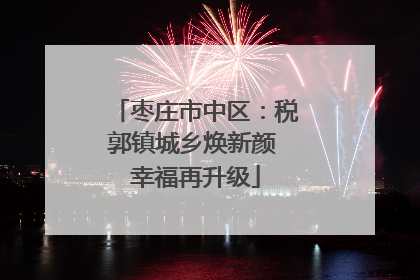 枣庄市中区：税郭镇城乡焕新颜 幸福再升级