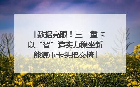 数据亮眼！三一重卡以“智”造实力稳坐新能源重卡头把交椅