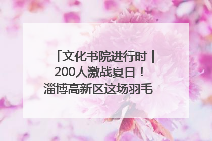 文化书院进行时｜200人激战夏日！淄博高新区这场羽毛球比赛太酷