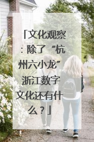 文化观察：除了“杭州六小龙” 浙江数字文化还有什么？